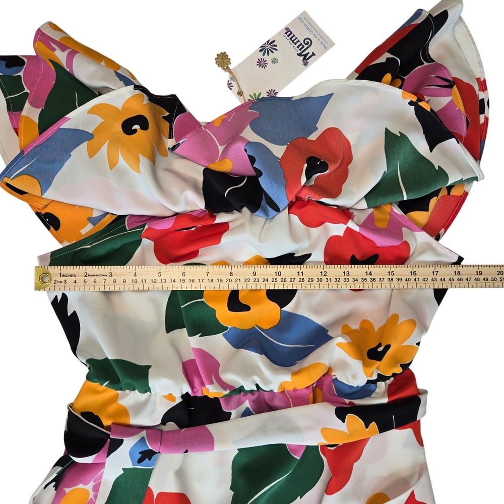 Show Me Your Mumu NWT Rosie Dress in Becky Blooms Floral Ruffle Midi Size Large - Picture 9 of 11